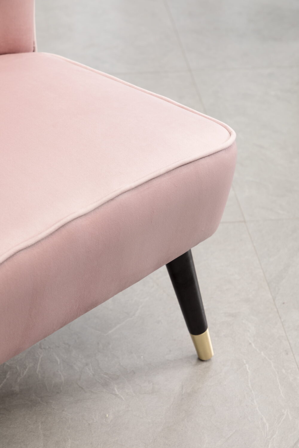 Roundhill Furniture Elon Contemporary Velvet Upholstered Accent Chair, Pink - Image 5