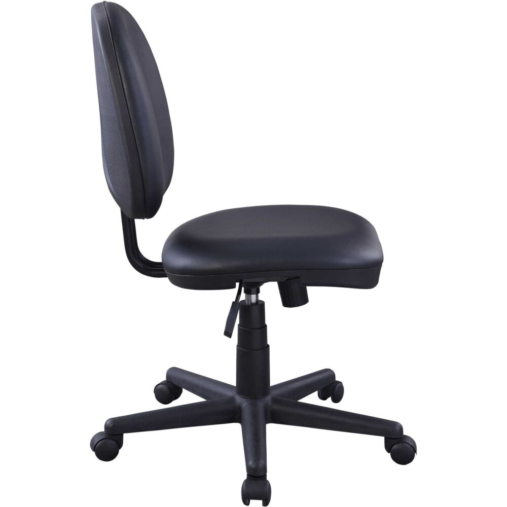 Lorell, Vinyl Task Chair, 1 Each, Black - Image 5