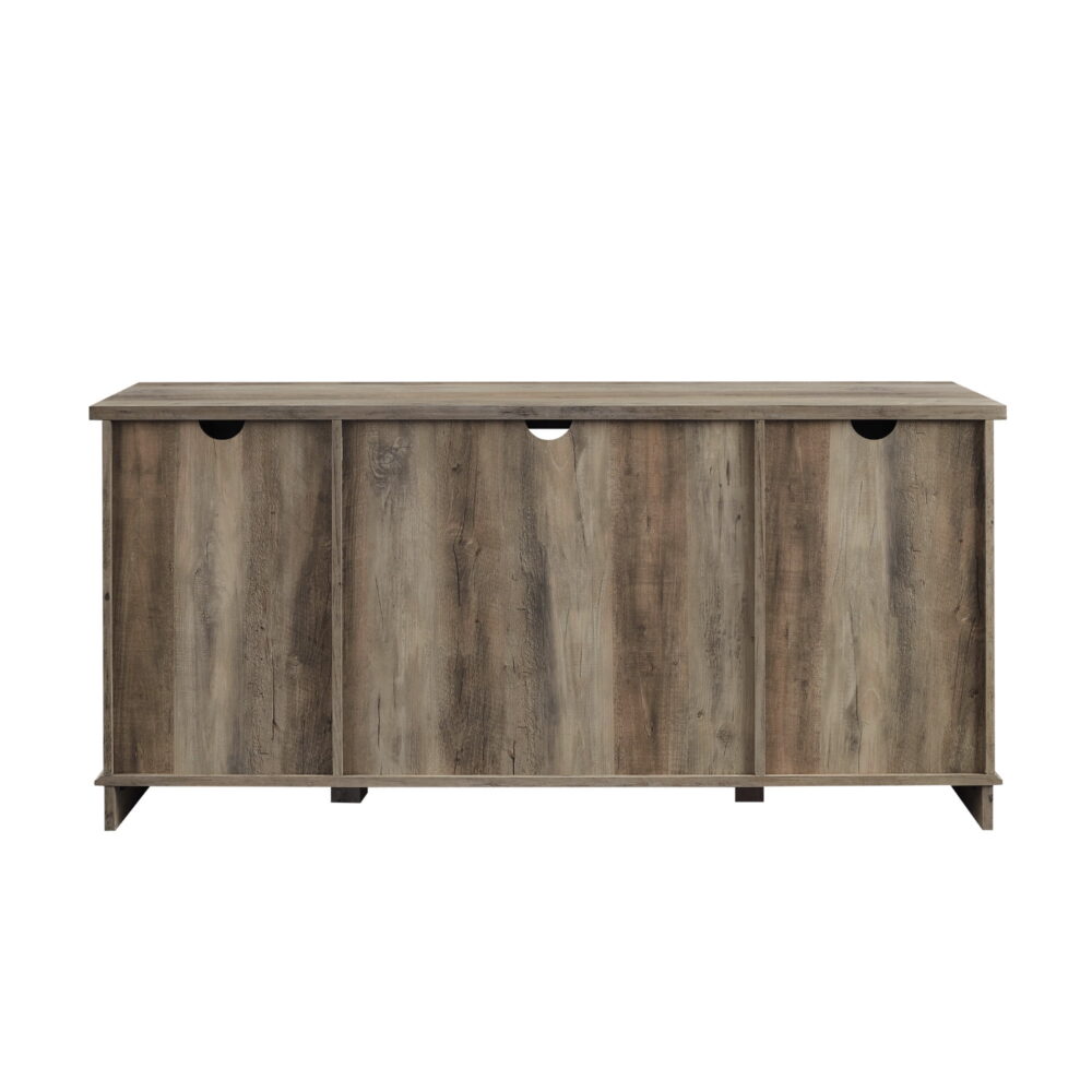 Walker Edison Sliding Farmhouse Barn Door TV Stand for TVs up to 65", Grey Wash - Image 5