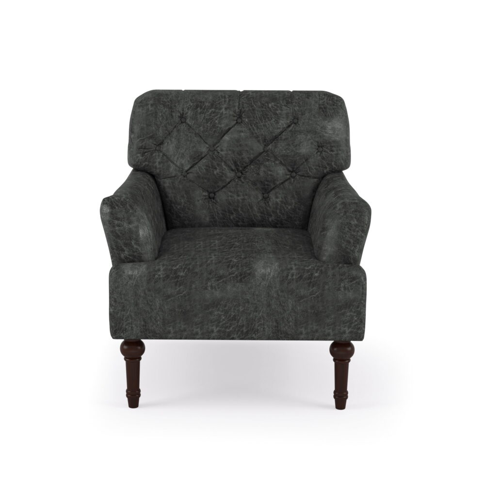 Furniture of America Lanis Traditional Indoor Tufted Lounge Armchairs & Accent Chairs, Gray - Image 4