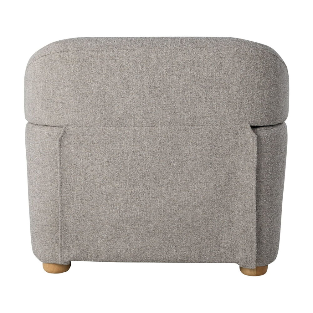 Studio Living Genifer Modern Arm Chair, Pebble Gray Boucle Fabric - Image 6