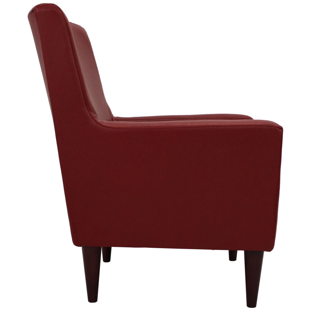Fox Hill Trading Emma Arm Chair, Red Faux Leather - Image 5