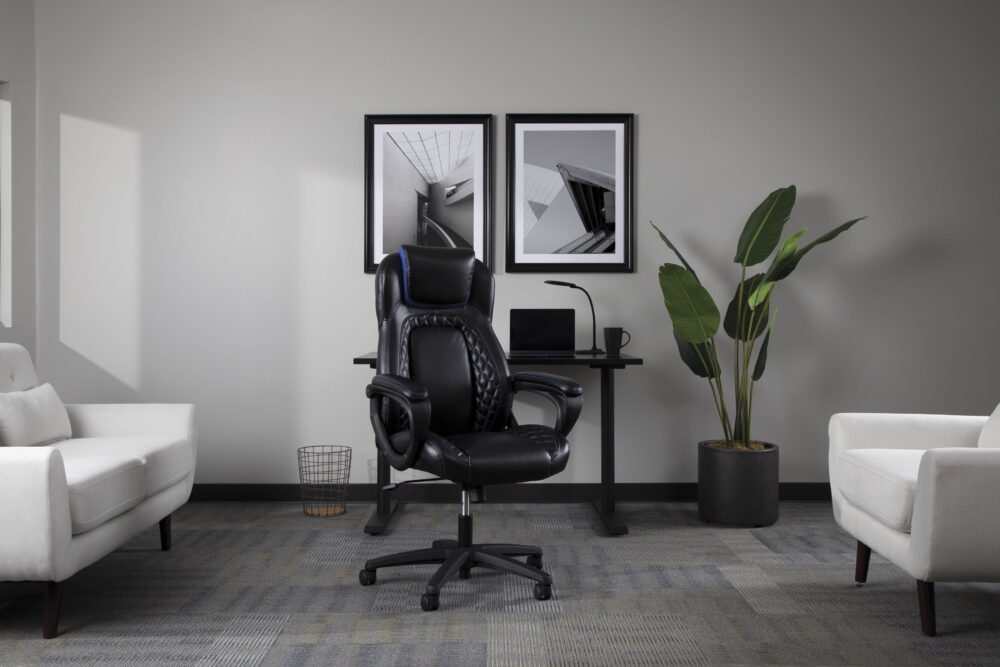 OFM High Back & Lumbar Support Swivel Gaming Chair, Black - Image 5