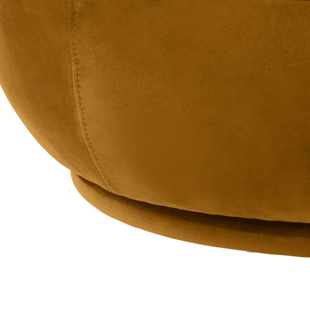 Better Homes & Gardens Mira Swivel Accent Chair, Ochre Velvet - Image 5
