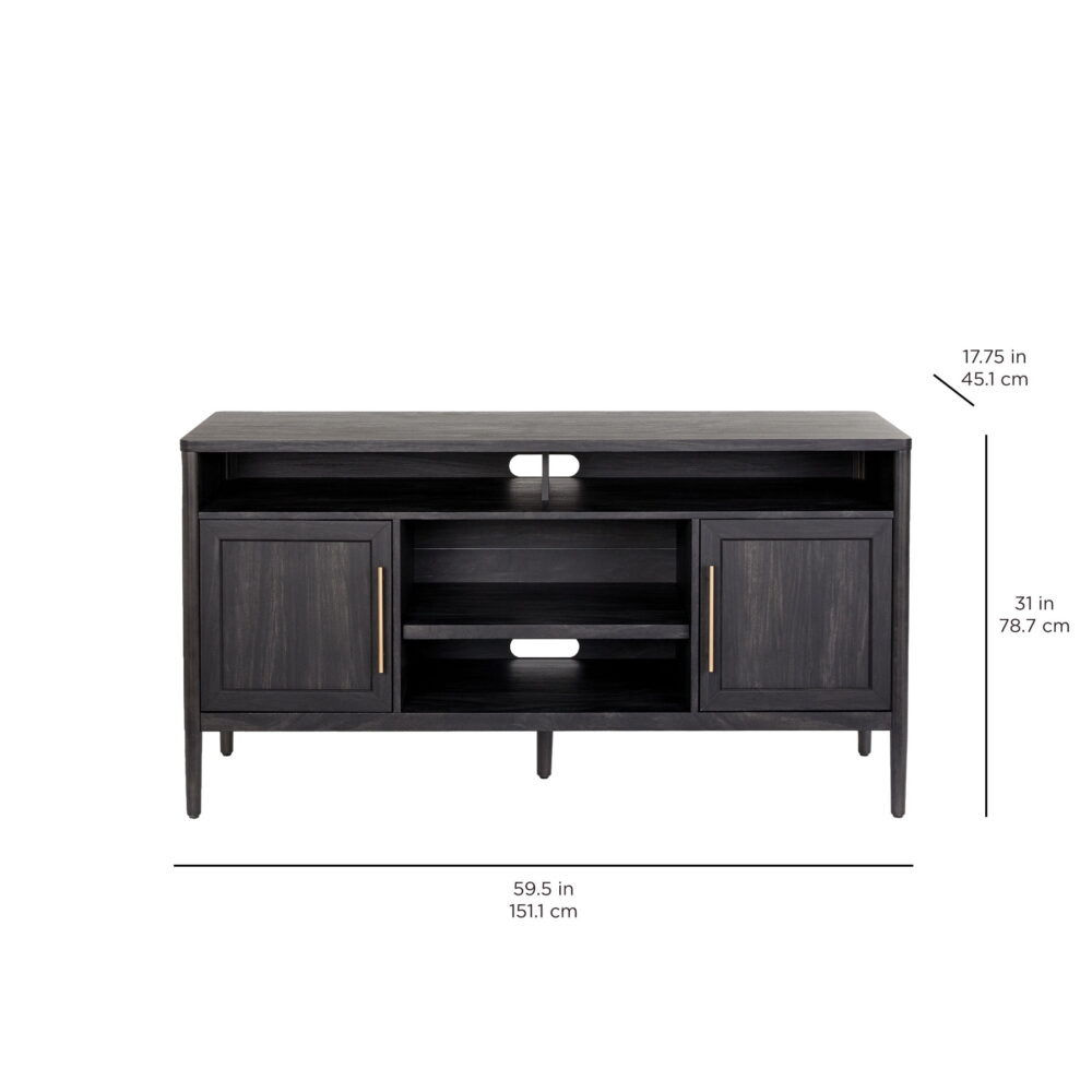 Better Homes & Gardens Oaklee TV Stand for TVs up to 70”, Charcoal Finish - Image 4