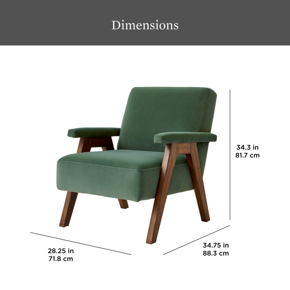 Better Homes & Gardens Ezra Accent Chair, Olive Green - Image 3