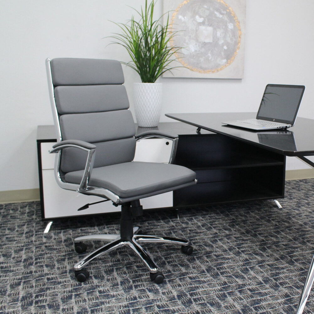 Boss Office Products CaressoftPlus Executive Chair in Gray - Image 5