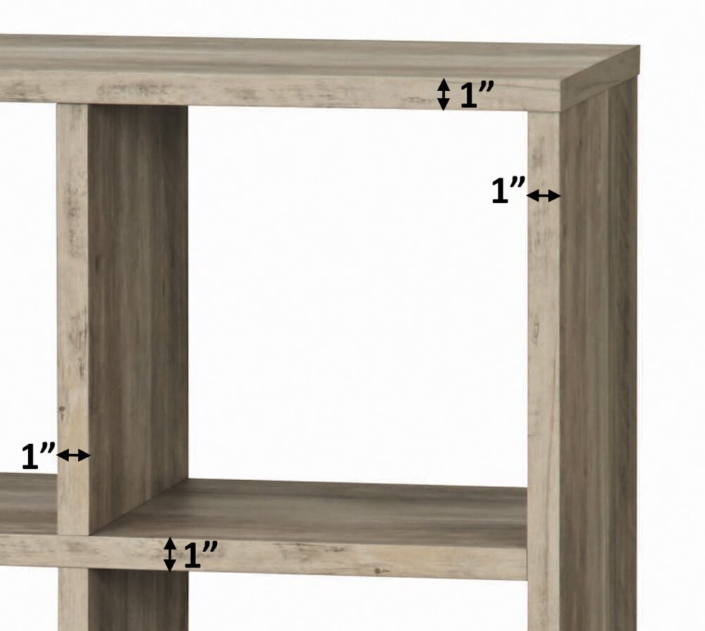 Better Homes & Gardens 8-Cube Storage Organizer with Metal Base, Rustic Gray - Image 4