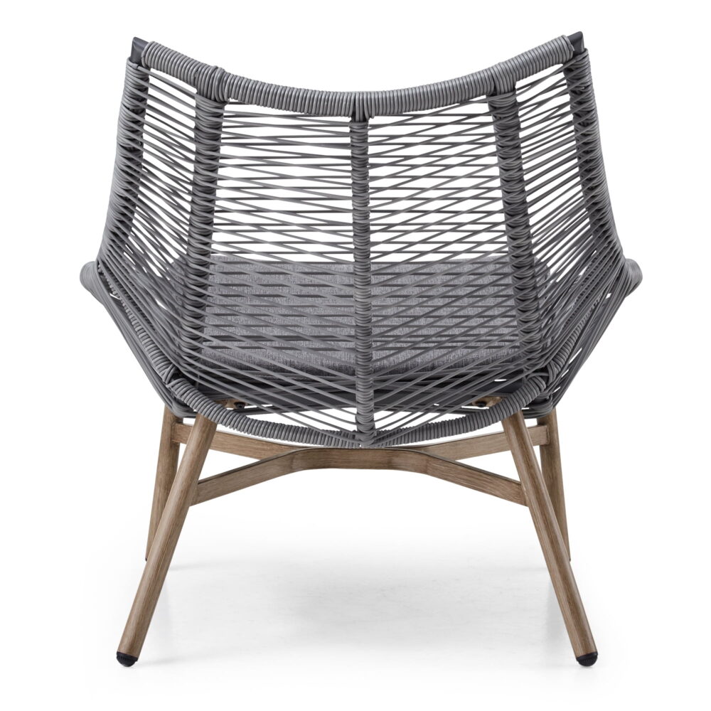 Mainstays Skyler Steel 3-Piece Wicker Rope Chat Set, Grey - Image 5