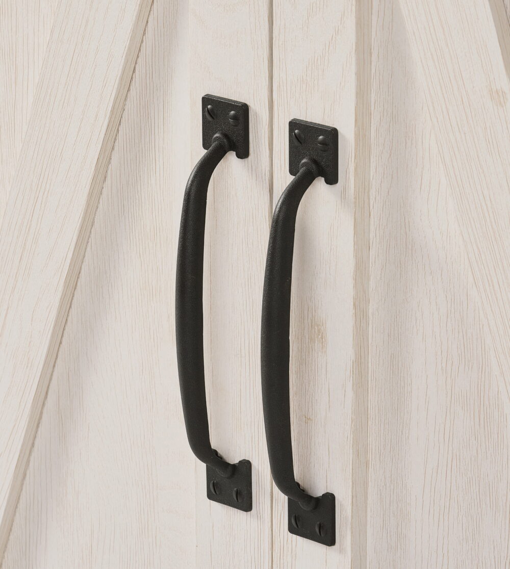 Better Homes & Gardens Modern Farmhouse Bookcase with Doors, Alabaster and Light Honey Finish - Image 7