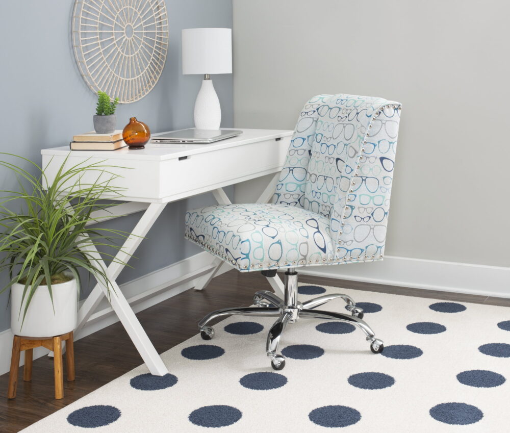 Belen Kox Draper Office Chair, Glasses Print - Image 2