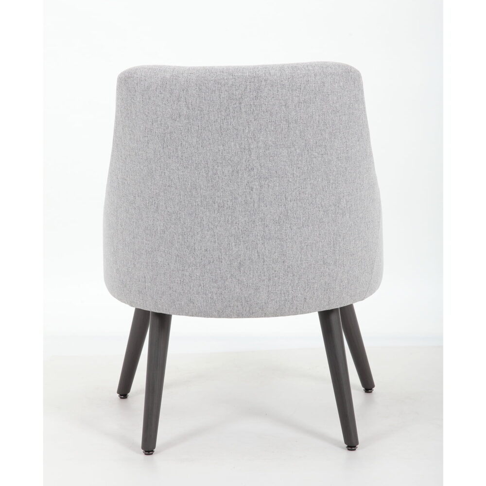 Boss Office Products Boyle Poly-Linen Weave Guest Chair with Metal Legs, Grey - Image 4