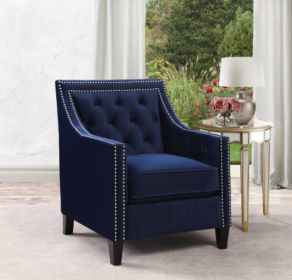 Picket House Furnishings Teagan Accent Chair, Navy - Image 2