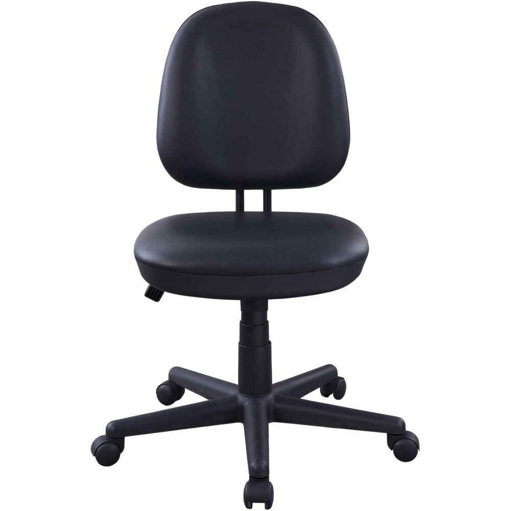 Lorell, Vinyl Task Chair, 1 Each, Black - Image 4