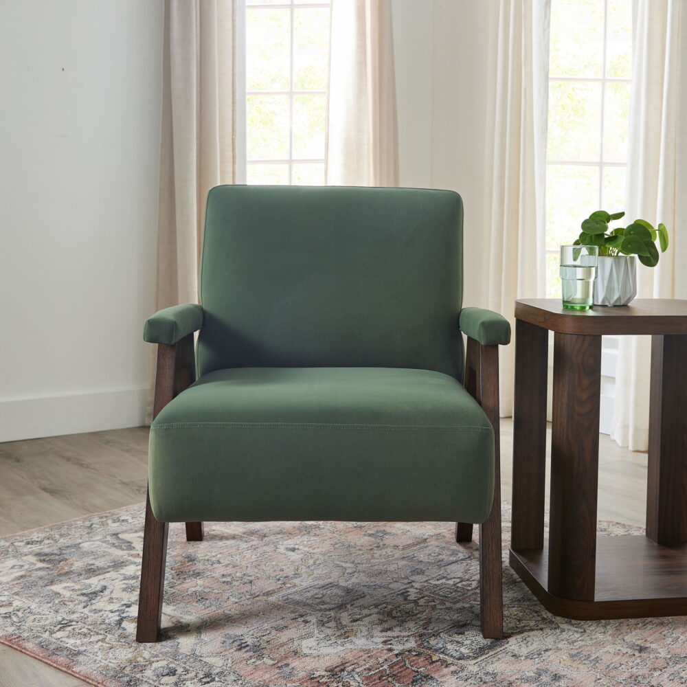 Better Homes & Gardens Ezra Accent Chair, Olive Green - Image 6