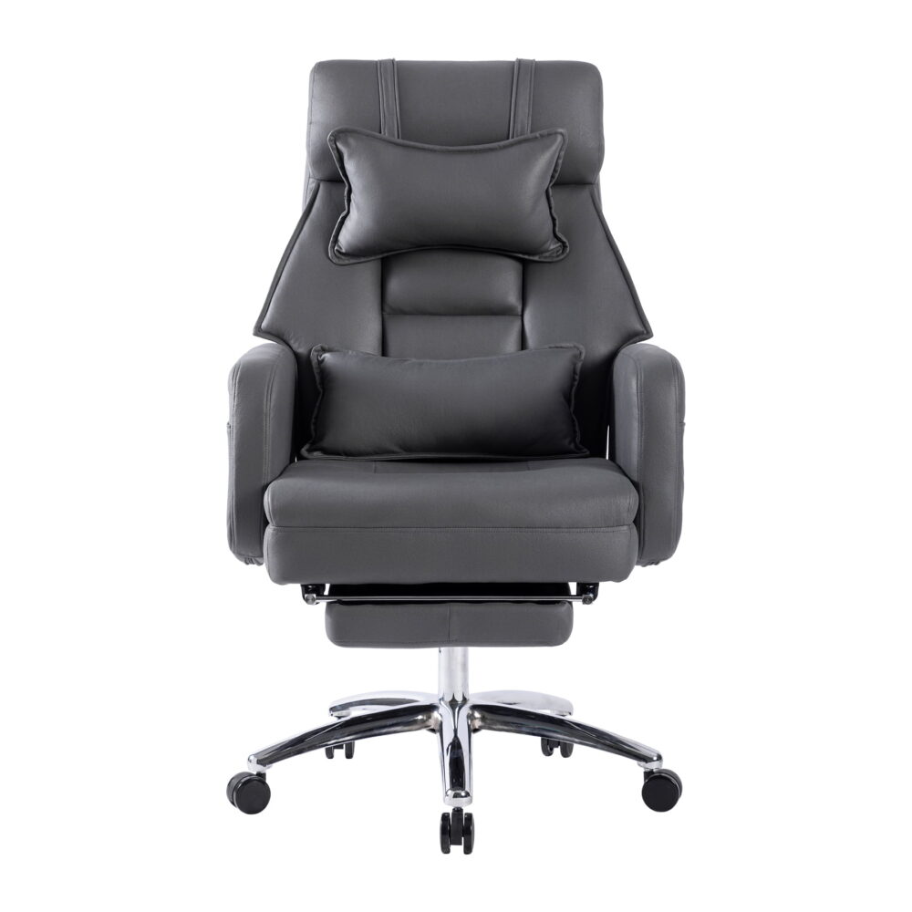 Aukfa Swivel Ergonomic Office Chair with Lumbar Support Headrest,155° Reclining Chair,Dark Gray - Image 7