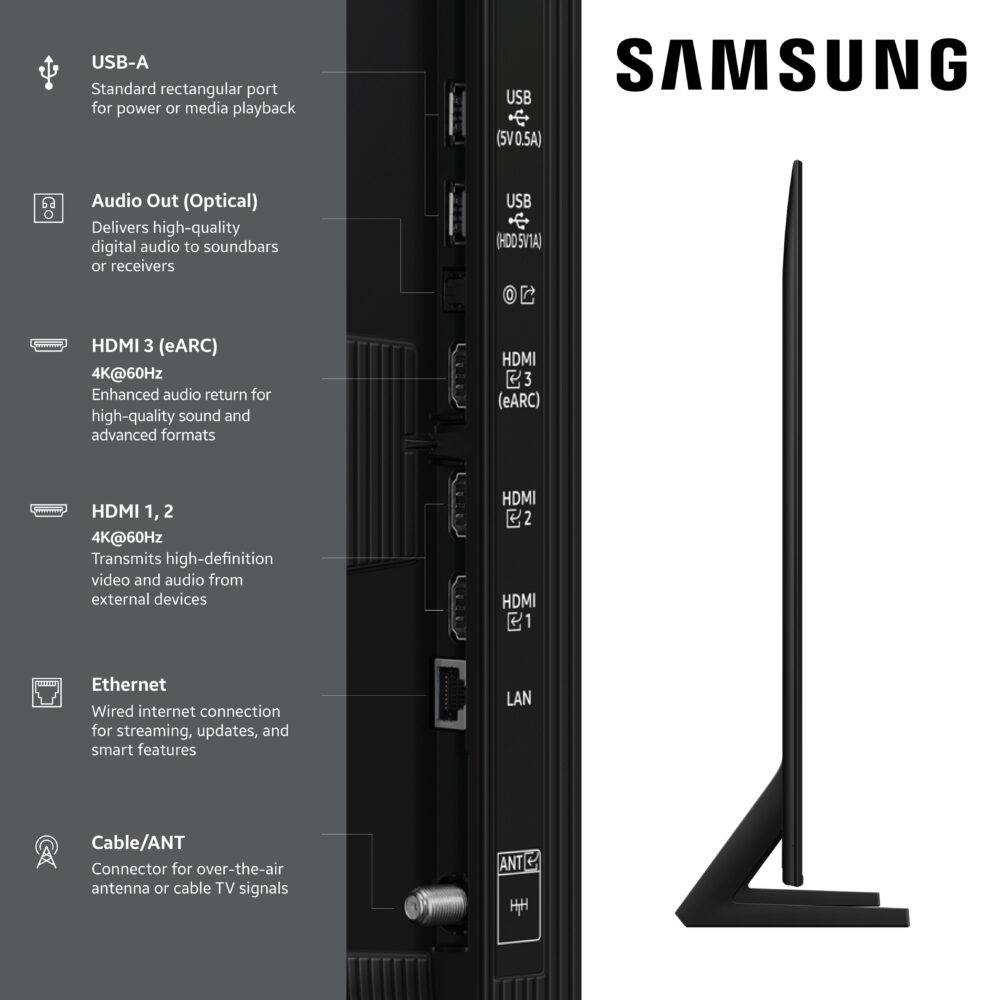 Samsung 50” Class QLED Q8F 4K Samsung Vision AI Smart TV 2025 - QN50Q8FAAFXZA - Image 4
