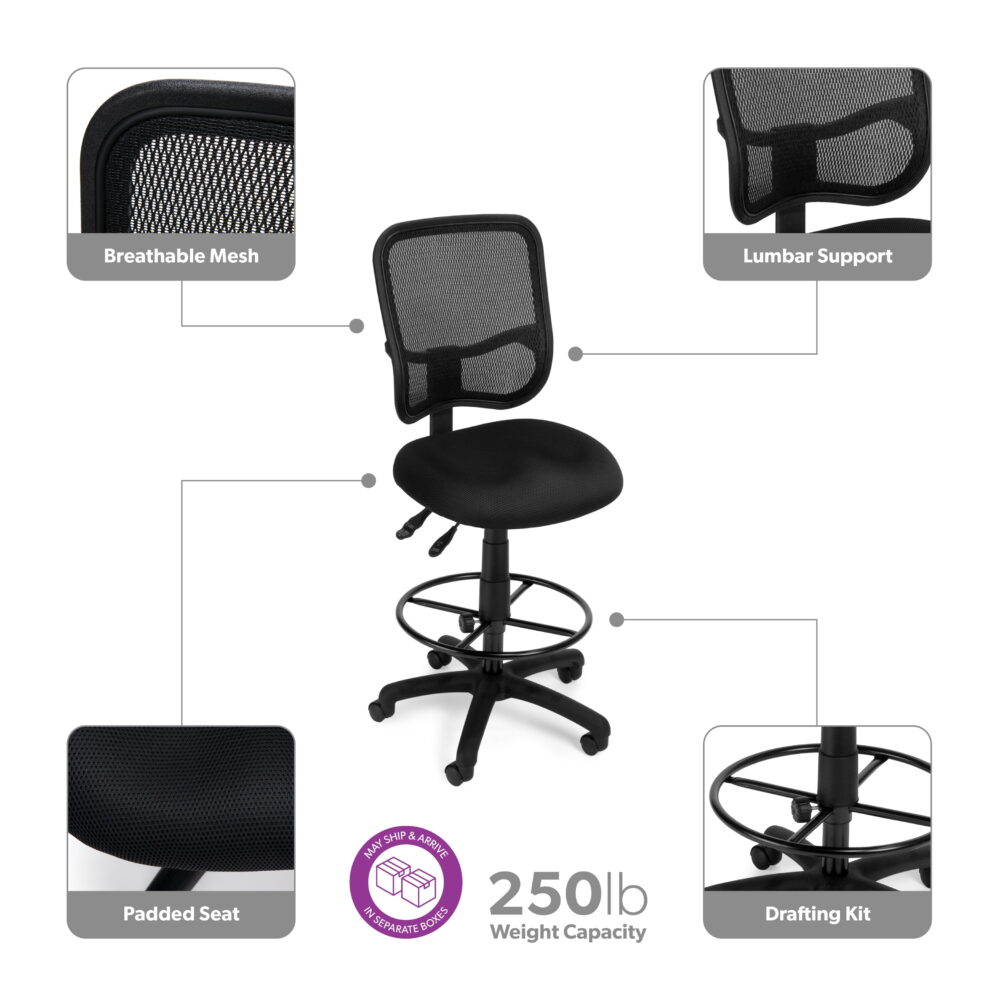 Ofm Mesh Back Ergonomic Task Chair With - Image 2