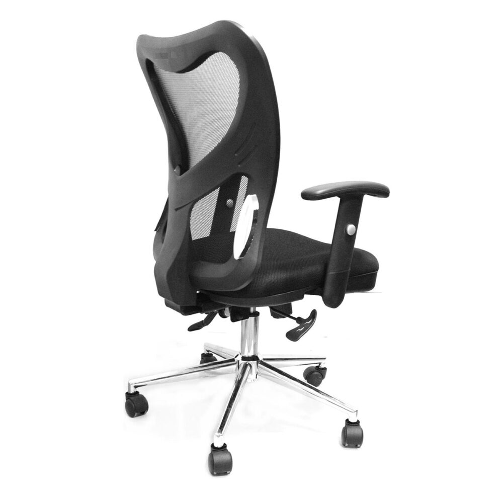 Techni Mobili High Back Mesh Office Chair with Chrome Base, Black RTA-0098M-BK - Image 7