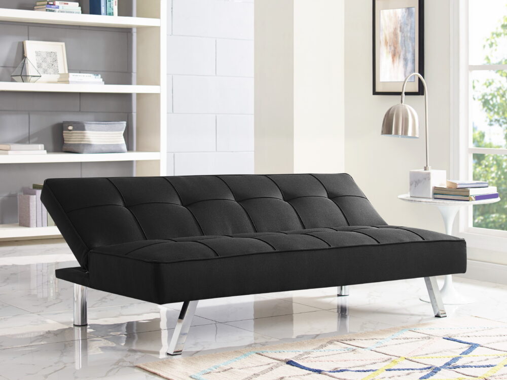 Serta Chelsea Modern Full Futon, Black Fabric - Image 7