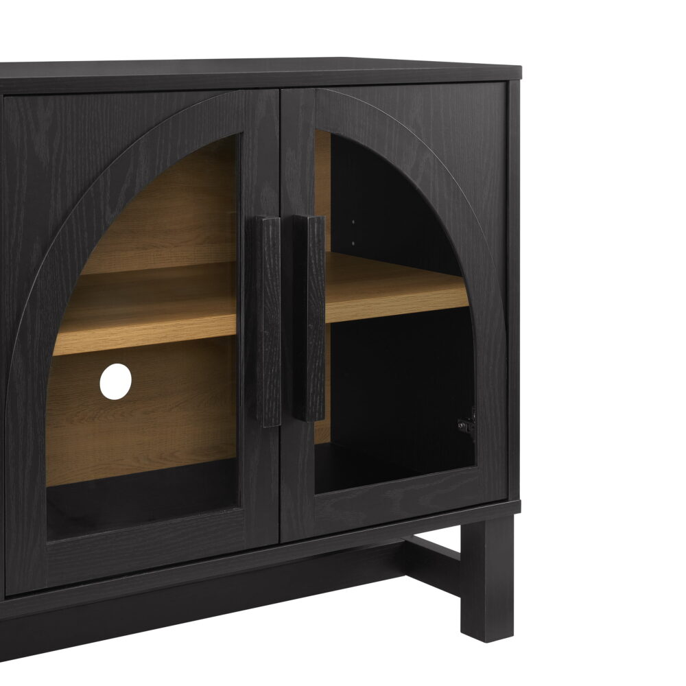 Better Homes & Gardens Juliet Arch TV Stand for TVs up to 65", Black Wood Finish - Image 6