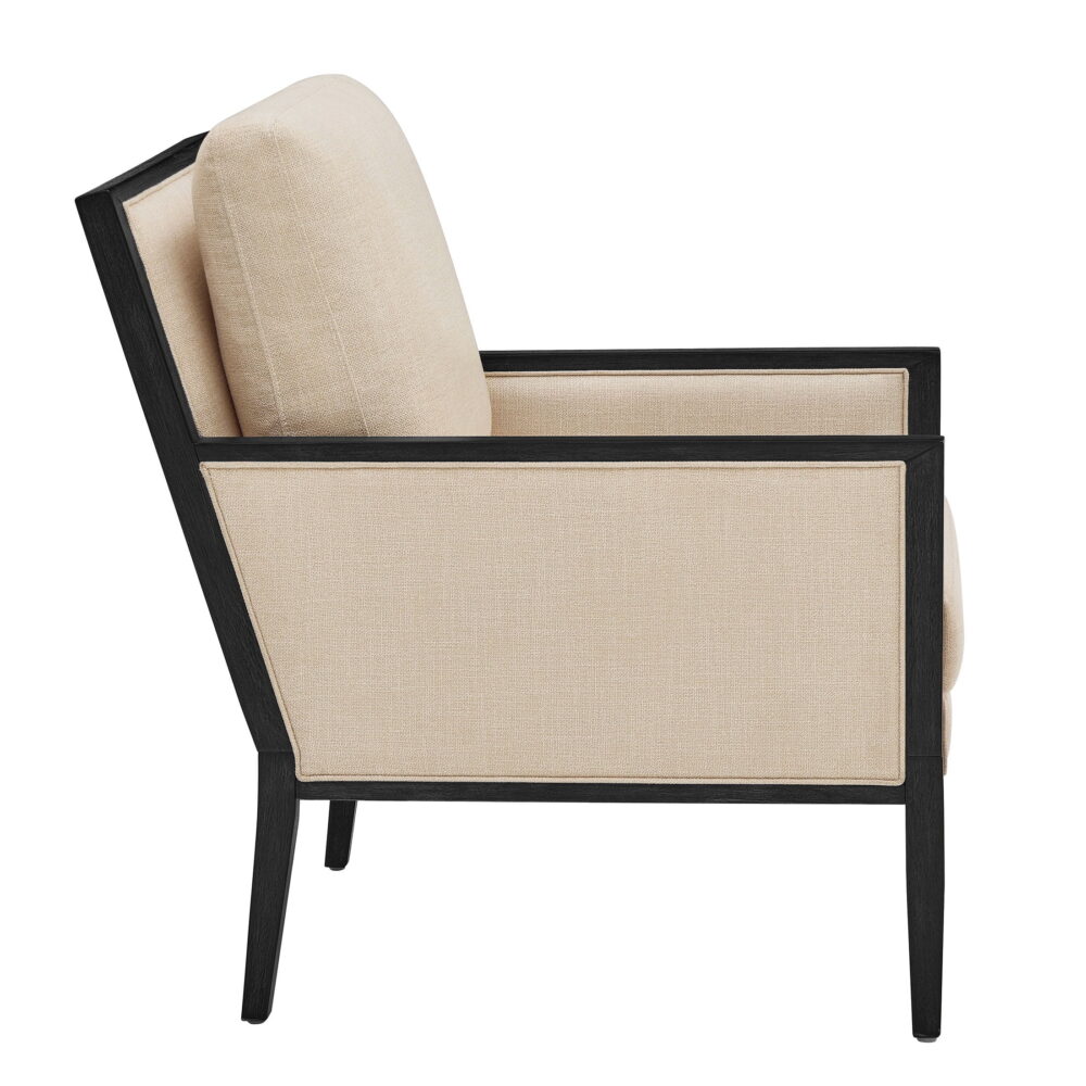 Better Homes & Gardens Windsor Linen Accent Chair, Espresso Wood - Image 7