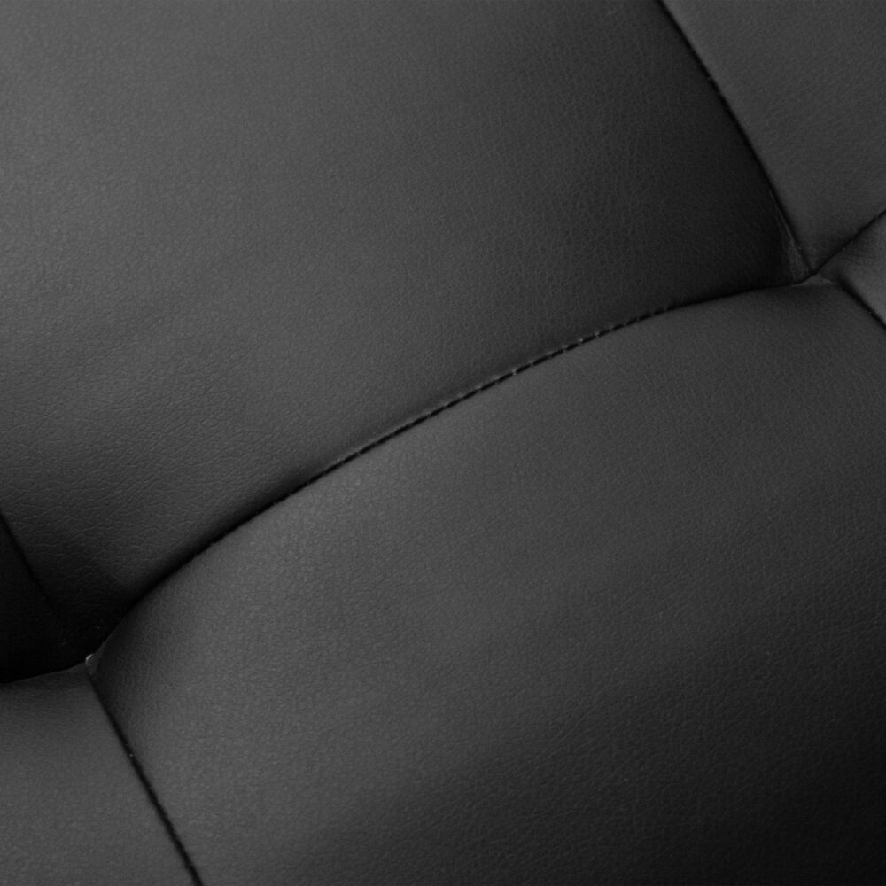 Furniture of America Canu Wood and Faux Leather Convertible Futon Daybeds with USB Port up to 500 lbs, Black - Image 2