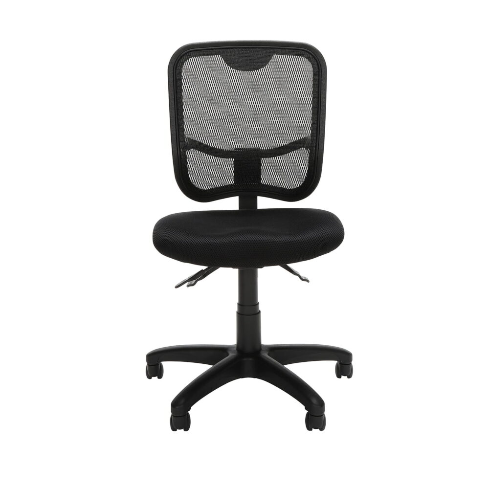 OFM Comfort Series Ergonomic Mesh Mid Back Armless Task Chair, in Black (130-A05) - Image 2