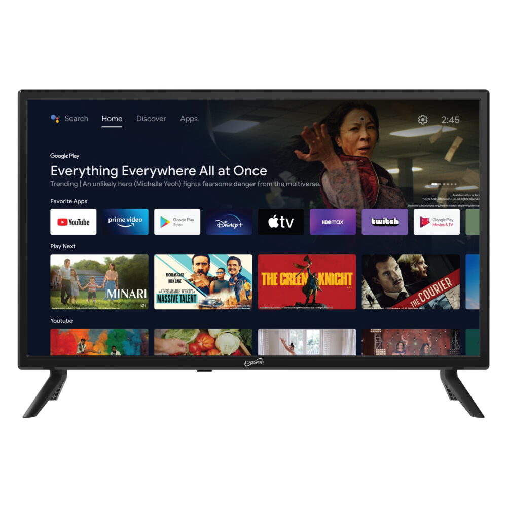 Supersonic 24-In. 1366 x 768 LED Smart Android HDTV, AC/DC Compatible, SC-2450GTV , SC-2450GTV - Image 6