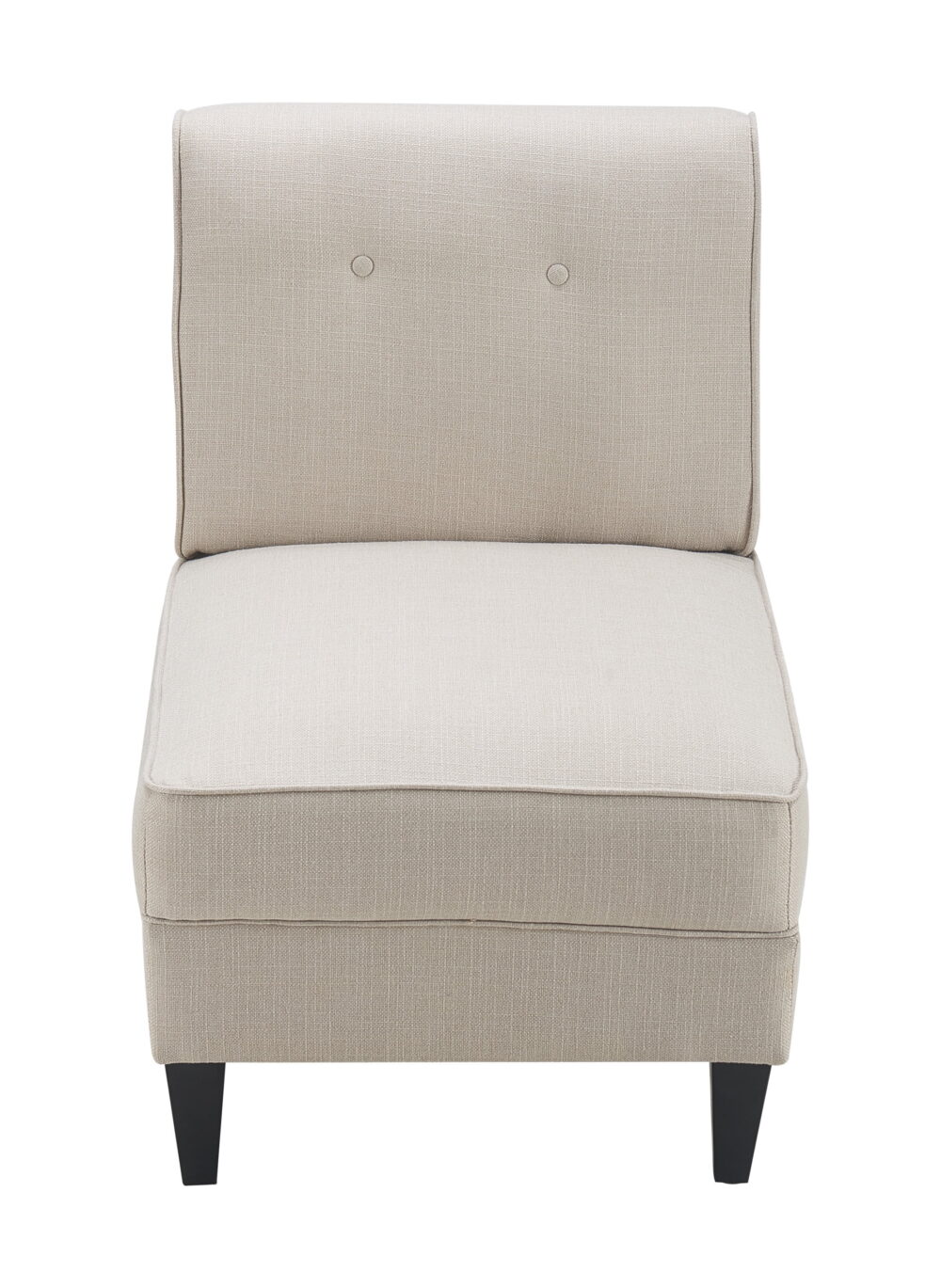 Serta Copenhagen Slipper Chair, Polyester Woven Fabric, Tufted Backrest, Sinuous Spring Cushion Seat Cream - Image 3