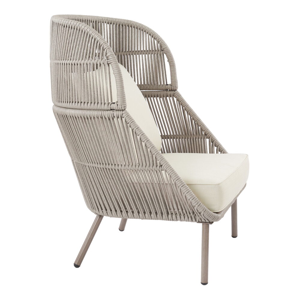 Better Homes & Gardens Tarren Wicker Outdoor Accent Chair with Cushions, Beige - Image 3