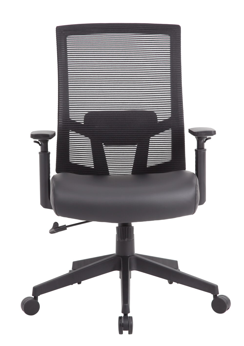 Boss Office Products Mesh Back Vinyl Task Chair with Synchro-Tilt, Black - Image 5