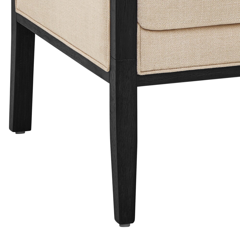 Better Homes & Gardens Windsor Linen Accent Chair, Espresso Wood - Image 6