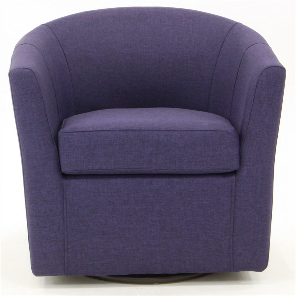 Fox Hill Trading Windsor Swivel Chair, Purple - Image 3