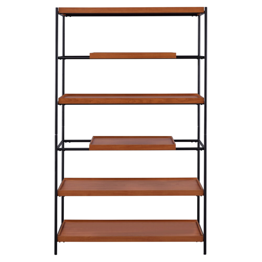 Acme Furniture Oaken Bookshelf in Honey Oak and Black Finish - Image 2