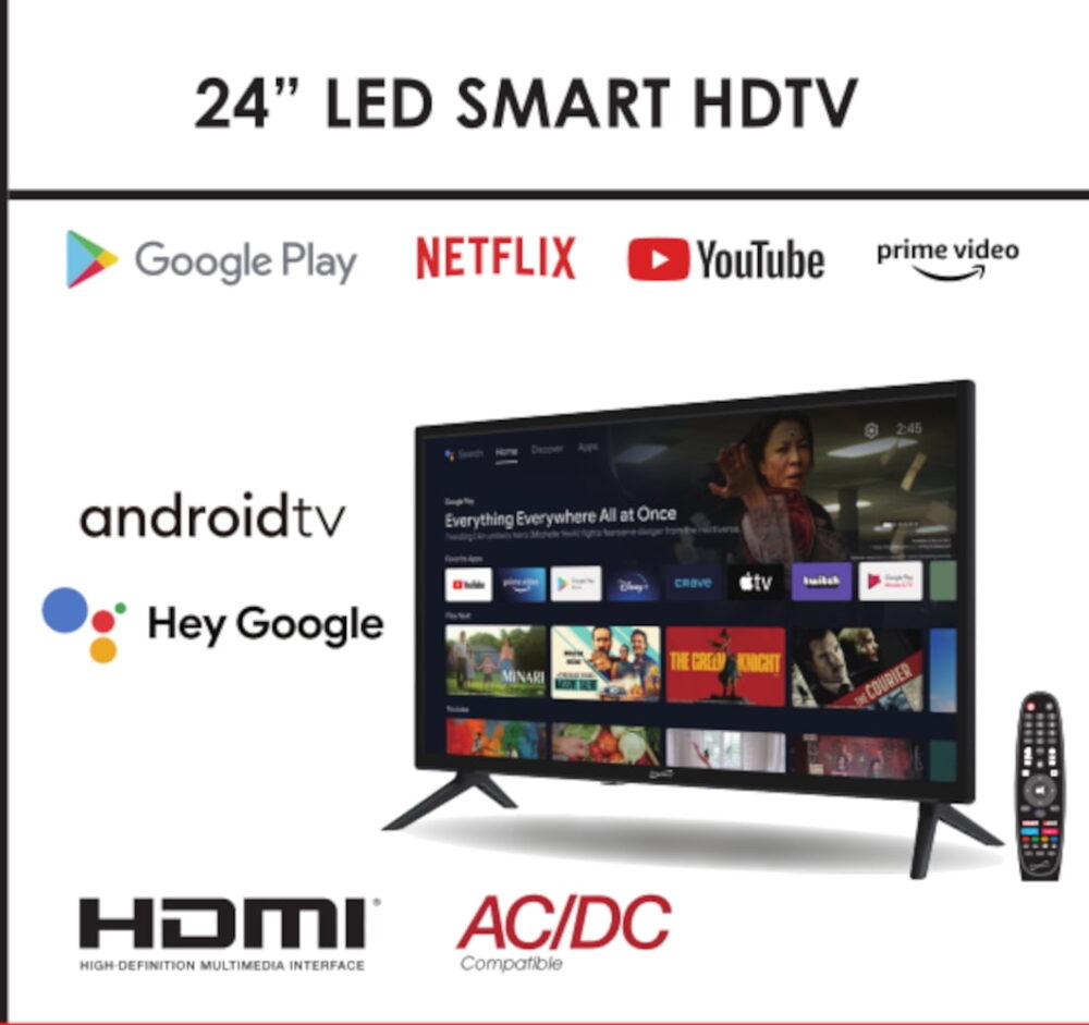 Supersonic 24-In. 1366 x 768 LED Smart Android HDTV, AC/DC Compatible, SC-2450GTV , SC-2450GTV - Image 3