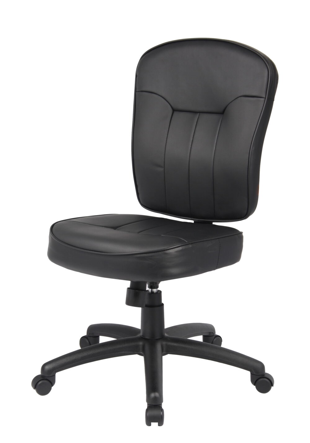 Boss Office Products LeatherPlus Task Chair with Casters, Black - Image 3