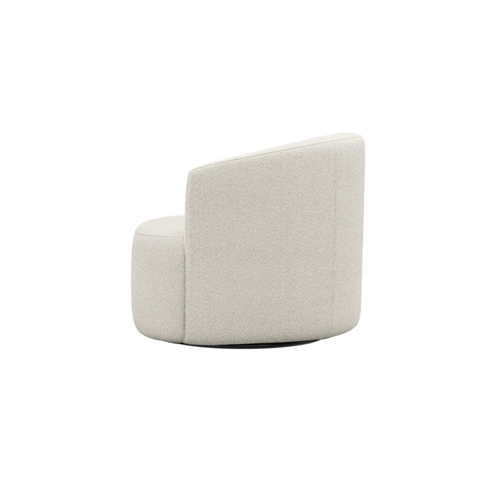 Mainstays Boucle Swivel Accent Chair, Cream - Image 6