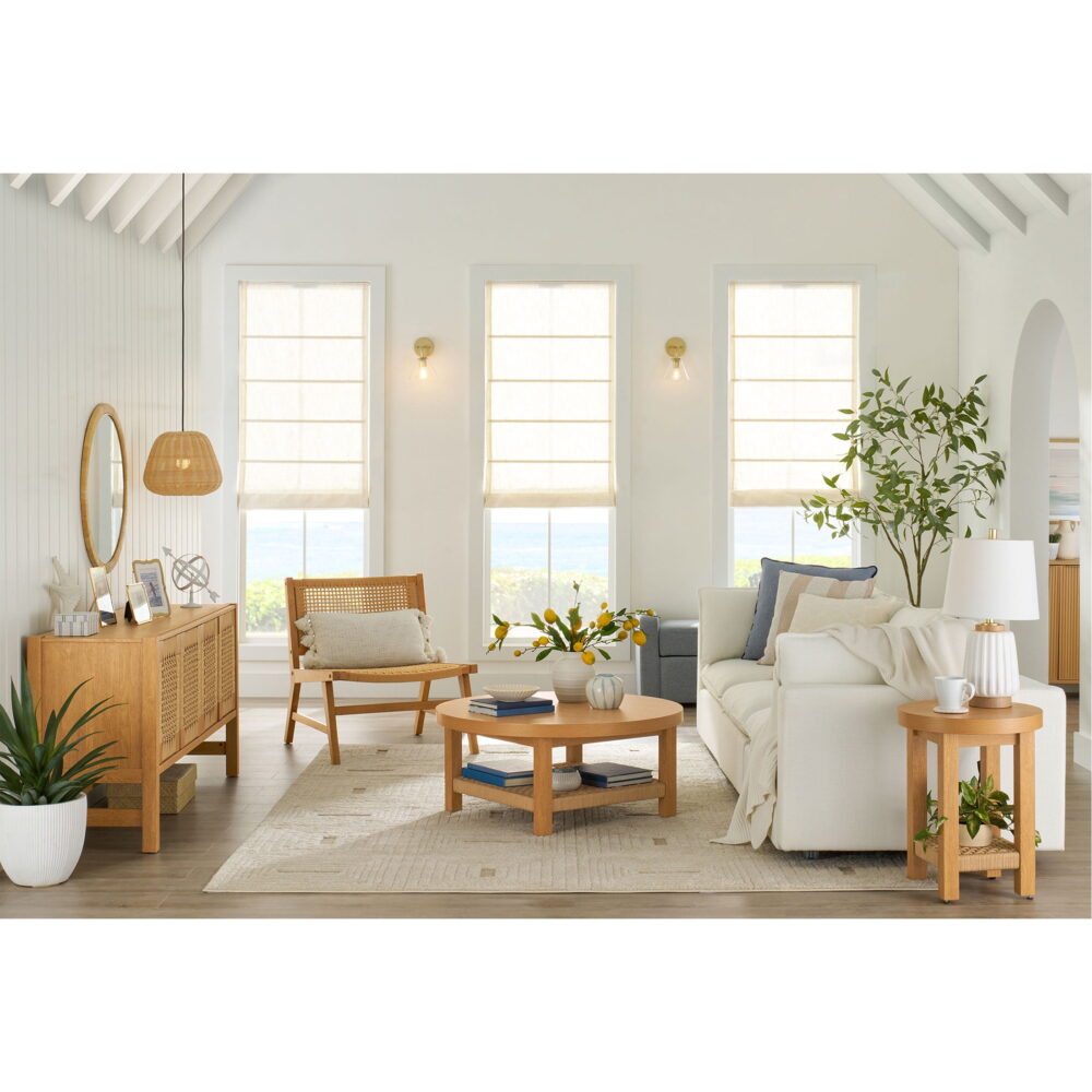Better Homes & Gardens Vista Woven Accent Chair, Light Honey Finish - Image 5