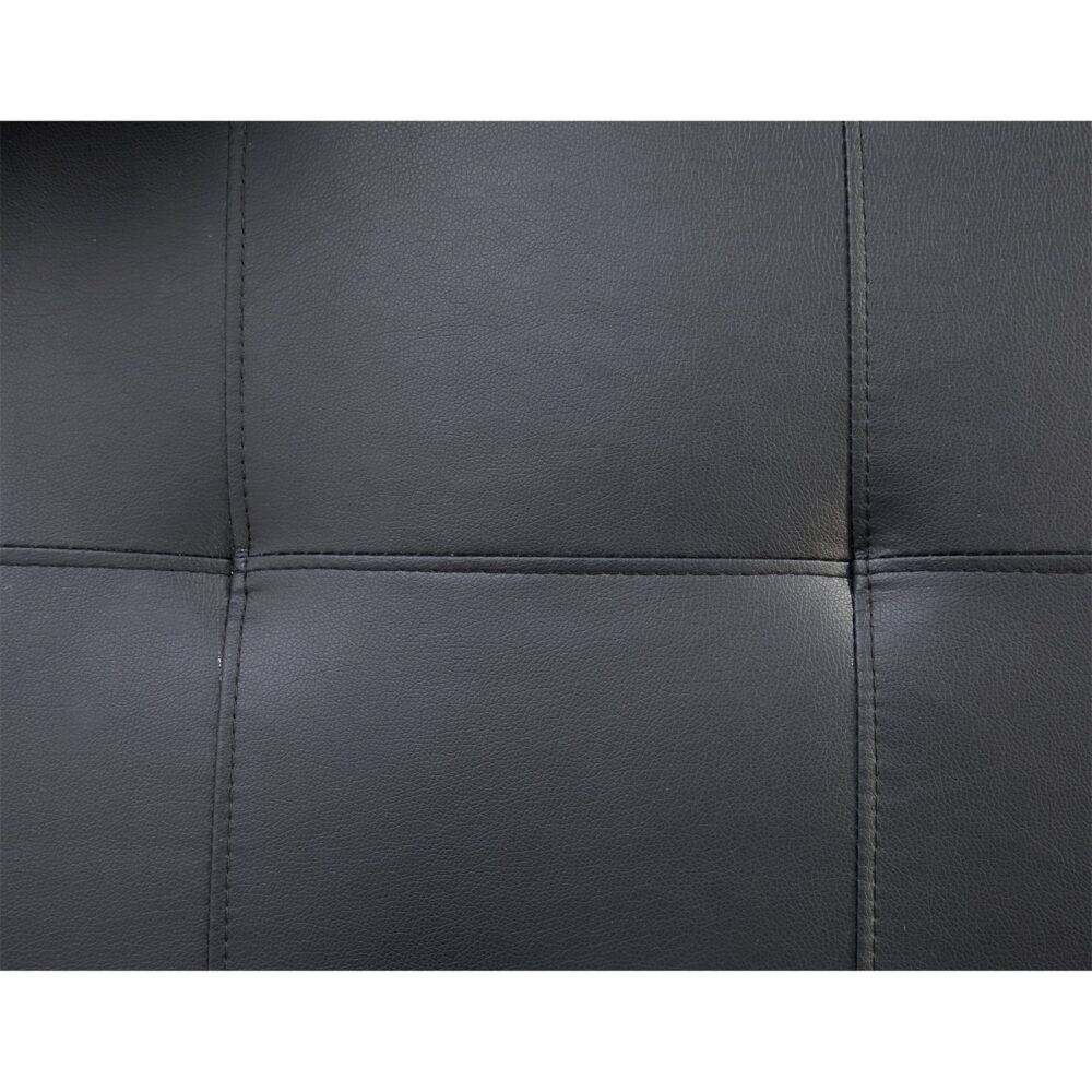 Hommoo Sofa Set, Faux Leather 2-Piece Sofa Living Room Sofa Set,L-Shaped Living Room Sofas,Black - Image 5