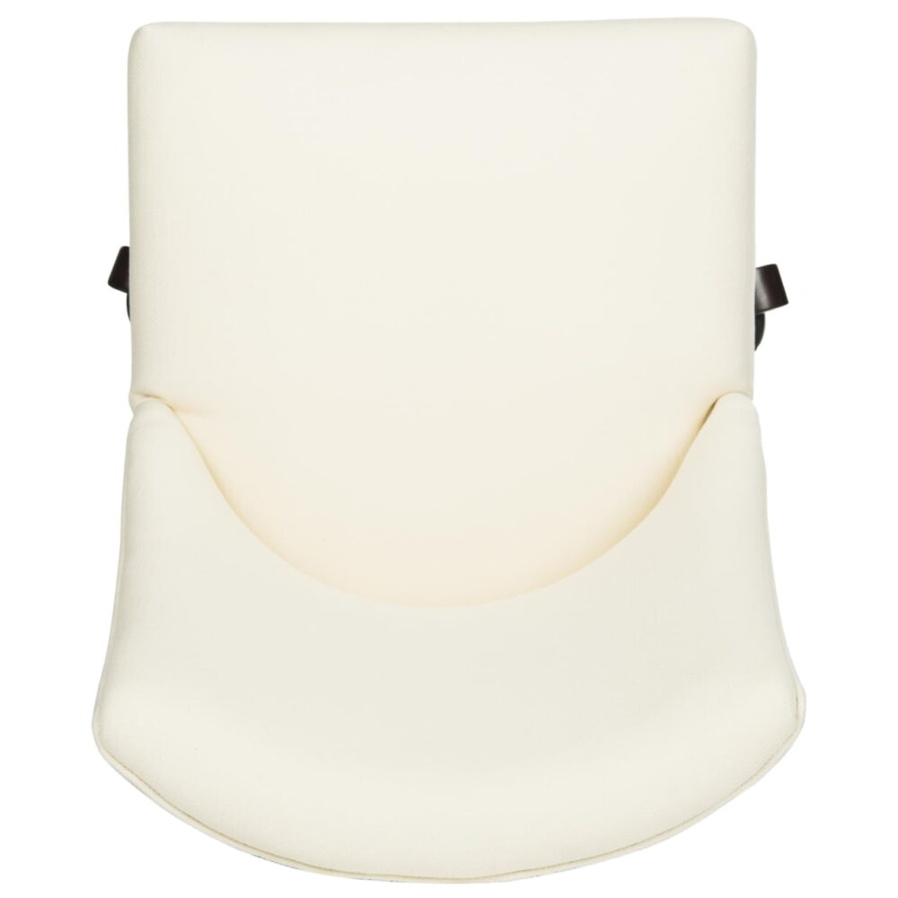 SAFAVIEH Scarlet Upholstered Cushioned Desk Chair with Caster, Cream - Image 3