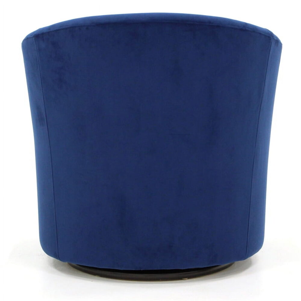 Fox Hill Trading Windsor Velvet Swivel Chair, Navy Blue - Image 6