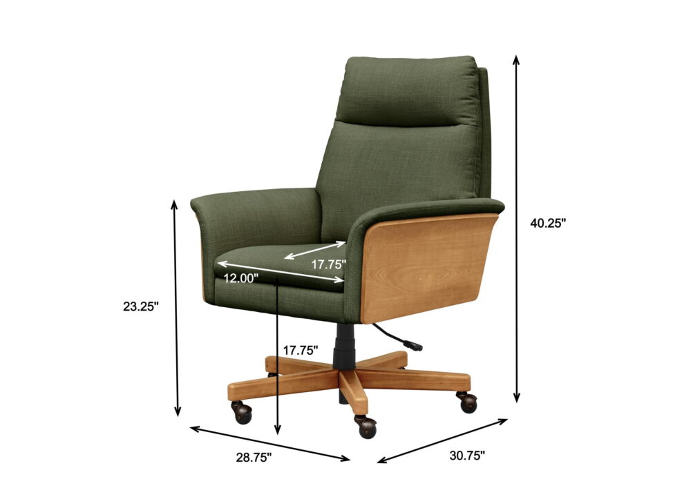 Better Homes & Gardens Juliet Tall Back Office Chair, Olive and Light Honey Finish - Image 6