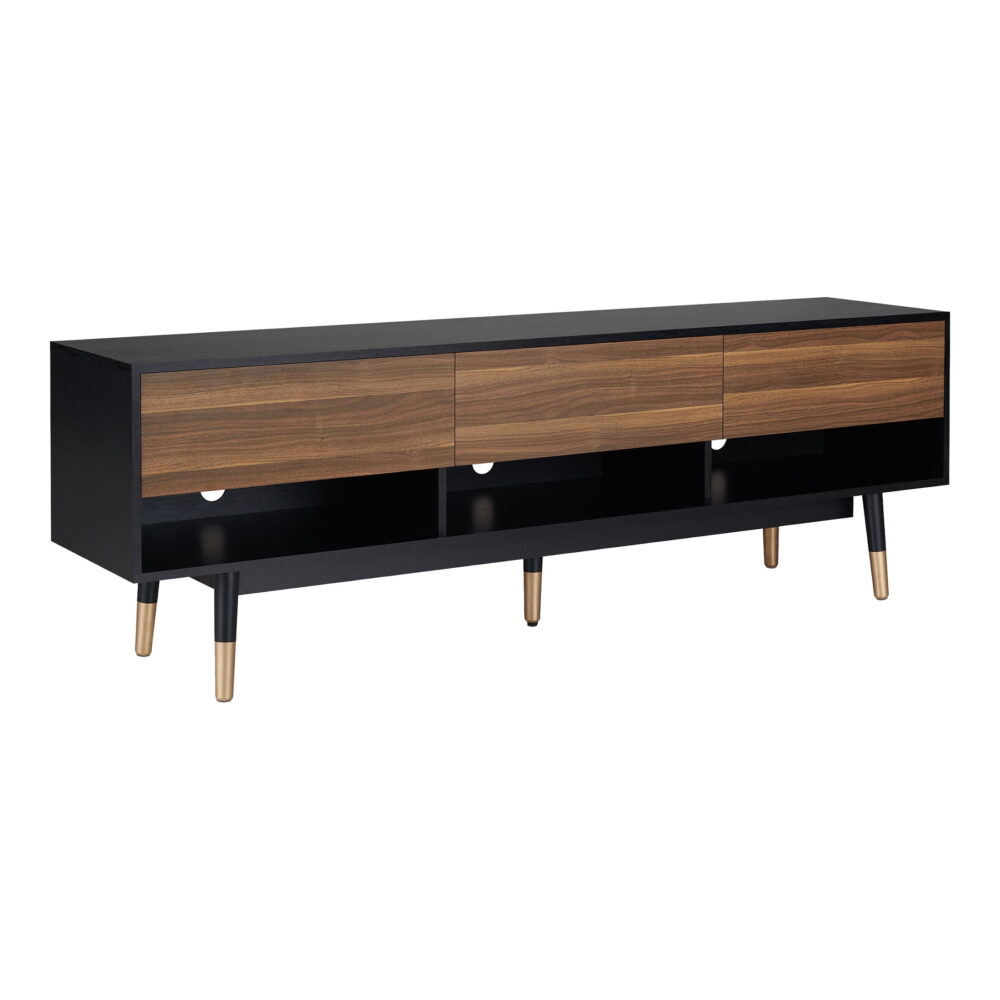 Furniture of America Zuna 3-Drawer TV Stand for TVs up to 70", Black - Image 4