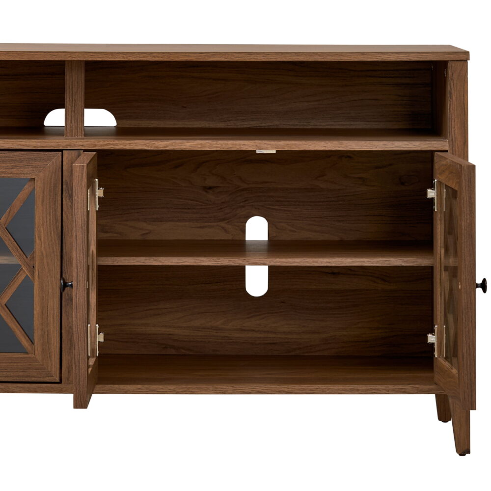 Better Homes & Gardens Trellis TV Stand for TVs up to 65", Walnut - Image 6
