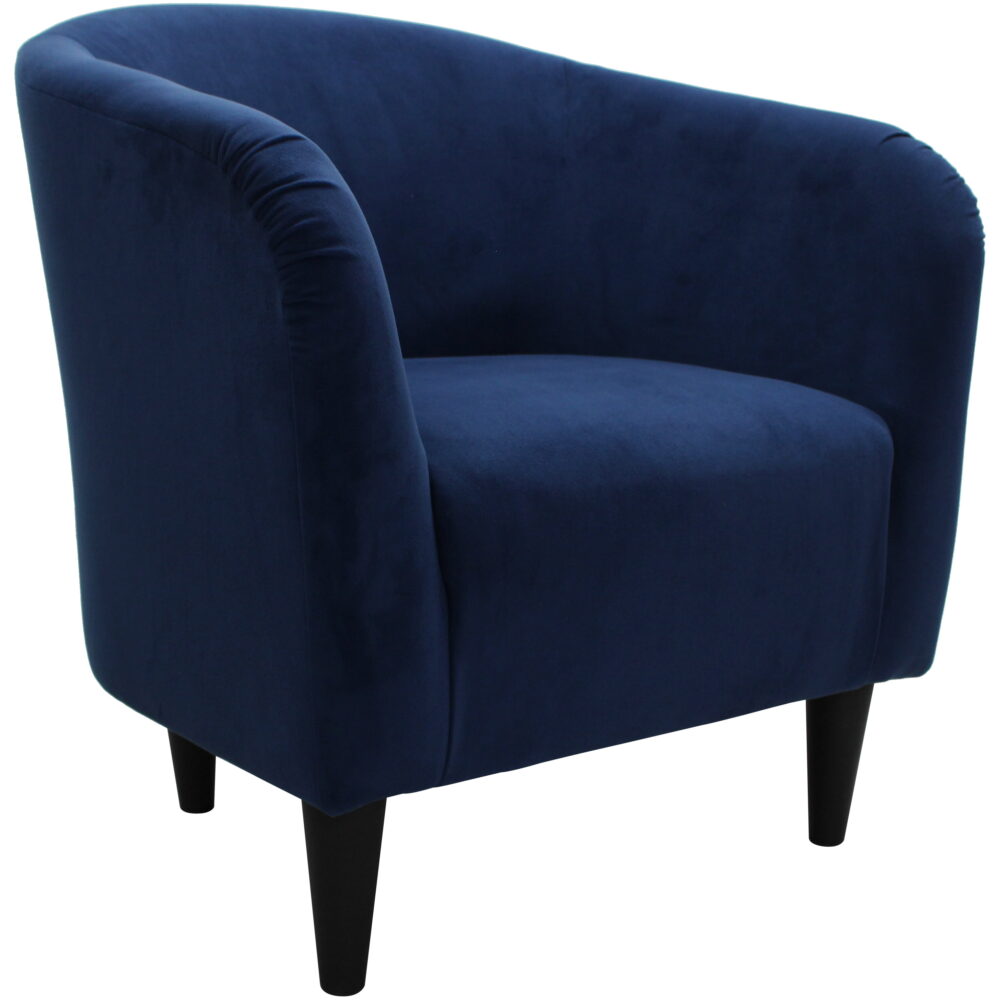 Mainstays Microfiber Tub Accent Chair, Blue - Image 4
