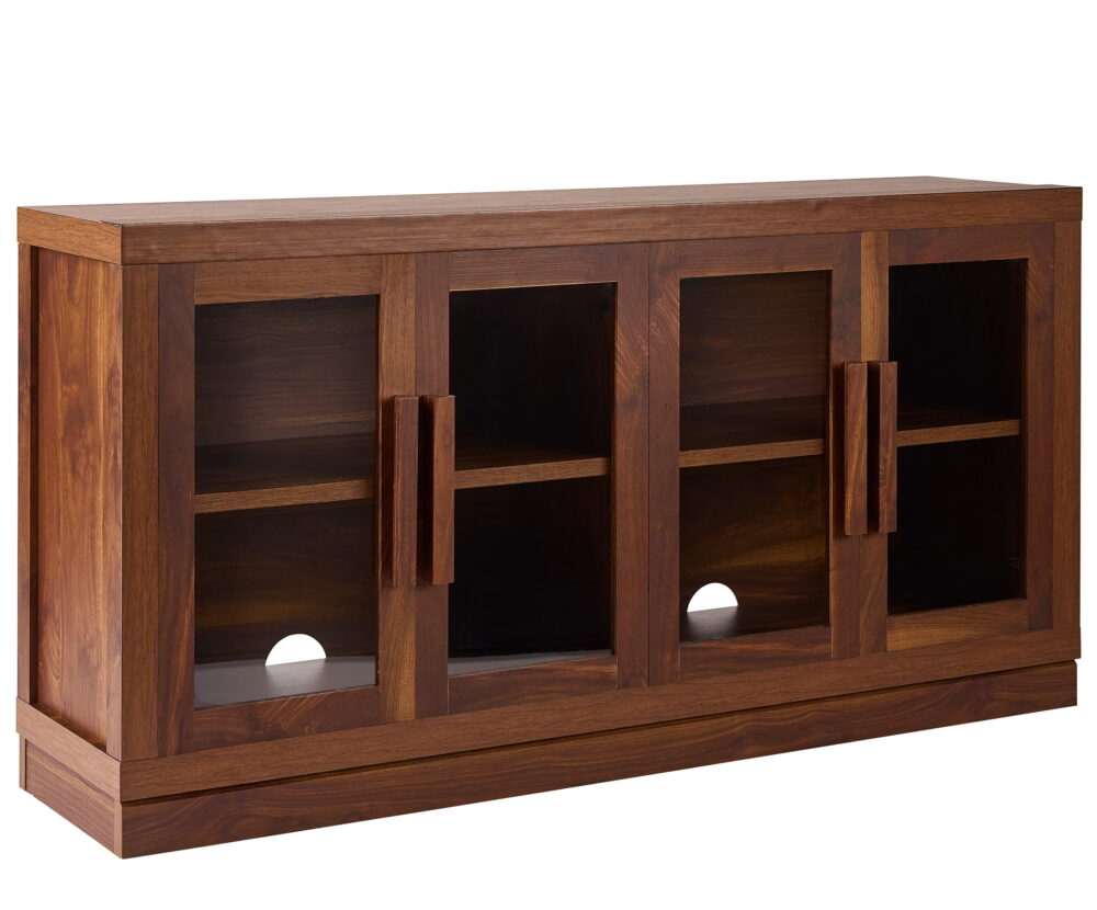 Better Homes & Gardens Ezra TV Stand for TV's up to 70", Warm Walnut finish - Image 2