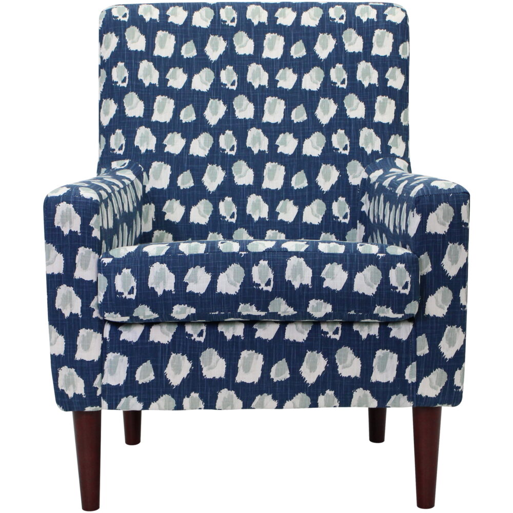 Mainstays Kinley Lounge Arm Chair, Blue Polyester Fabric - Image 3