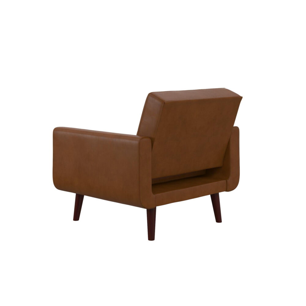 Better Homes & Gardens Nola Modern Chair with Arms, Camel Faux Leather - Image 6