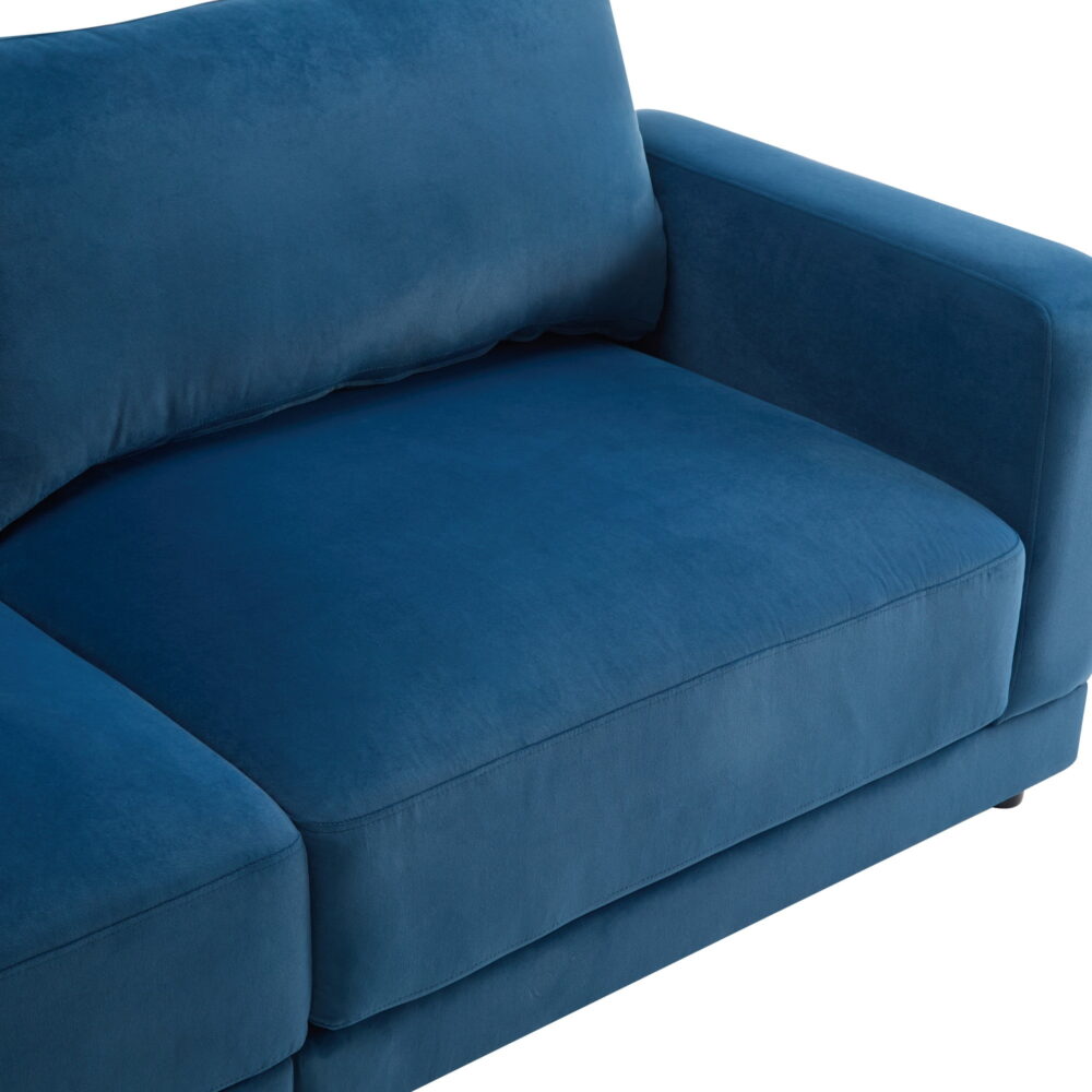 Modern Sofa Couches for Living Room,Mid-Century Upholstered Sofa Furniture with Sturdy Wooden Legs for Living Room,Bedroom,Blue - Image 4